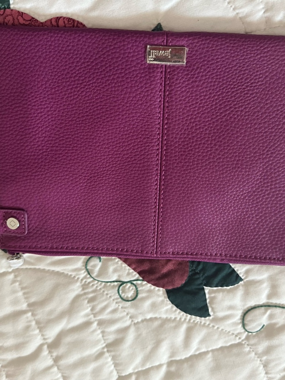 Fossil Magenta Pebbled Leather Tablet Clutch